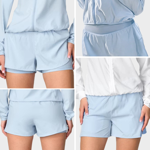 Custom Lightweight Running Jacket and Shorts Set for Women