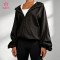 Custom Wind-Resistant Zip Front Running Jacket for Women's Sportswear