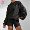 Custom Wind-Resistant Zip Front Running Jacket for Women's Sportswear