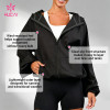 Custom Wind-Resistant Zip Front Running Jacket for Women's Sportswear