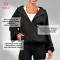 Custom Wind-Resistant Zip Front Running Jacket for Women's Sportswear