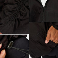 Custom Wind-Resistant Zip Front Running Jacket for Women's Sportswear