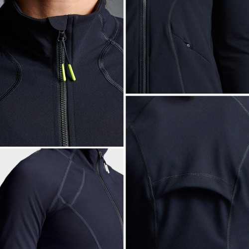 Custom Quick-Dry Zip Front Training Jacket for Women's Sportswear
