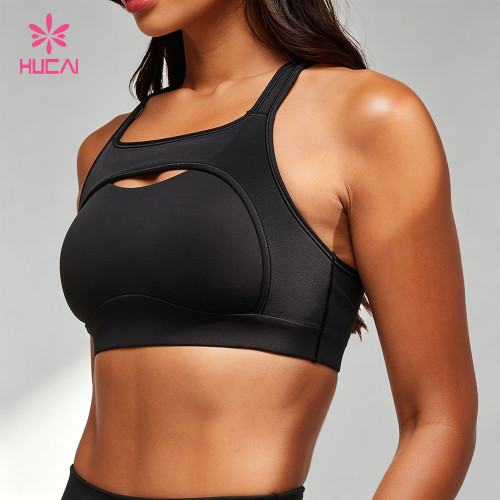 Custom High Support Cutout Sports Bra for Women's Sportswear