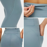 Custom Ventilated High-Waist Training Leggings with Pockets for Women