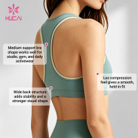 Custom Medium Support Wide Back Sports Bra for Women's Sportswear