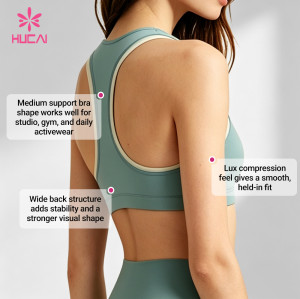 Custom Medium Support Wide Back Sports Bra for Women's Sportswear