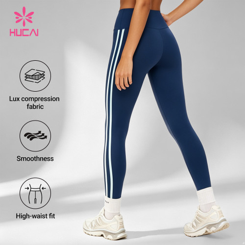 Custom Lux Compression 7/8 Side Stripe Leggings for Women's Sportswear