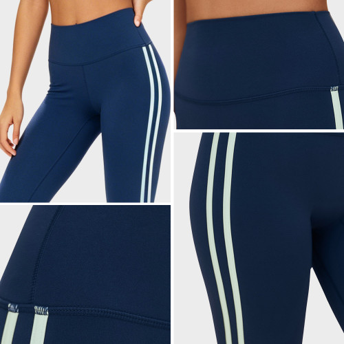 Custom Lux Compression 7/8 Side Stripe Leggings for Women's Sportswear