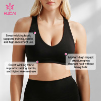 Custom Medium-High Impact Racerback Sports Bra for Women's Training