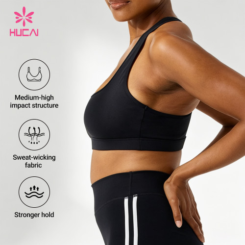Custom Medium-High Impact Racerback Sports Bra for Women's Training