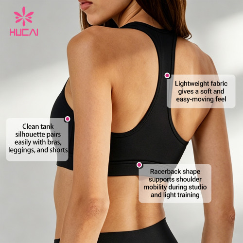 Custom Medium-High Impact Racerback Sports Bra for Women's Training