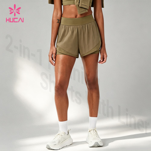 Custom 2-in-1 Running Shorts with Liner and Back Zipper Pocket