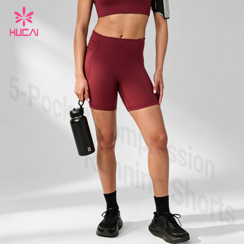 Custom 5-Pocket Compression Running Shorts with No Front Seam