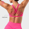 Custom Scoop Neck Strappy Back Sports Bra for Women's Activewear