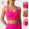 Custom Adjustable Criss-Cross Sports Bra for Women's Sportswear Brands