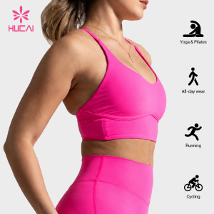 Custom Adjustable Criss-Cross Sports Bra for Women's Sportswear Brands