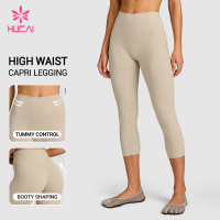Custom High Waist Capri Leggings for Women's Private Label Sportswear