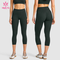 Custom High Waist Capri Leggings for Women's Private Label Sportswear