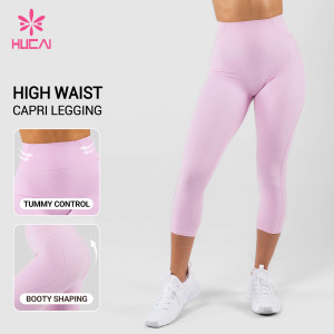 Custom High Waist Capri Leggings for Women's Private Label Sportswear