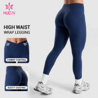 Custom High Waist Wrap Leggings for Women's Private Label Sportswear