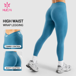 Custom High Waist Wrap Leggings for Women's Private Label Sportswear
