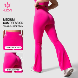 Custom Ultra High Rise Flared Yoga Pants for Private Label Sportswear