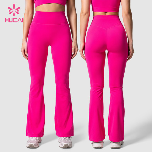 Custom Ultra High Rise Flared Yoga Pants for Private Label Sportswear