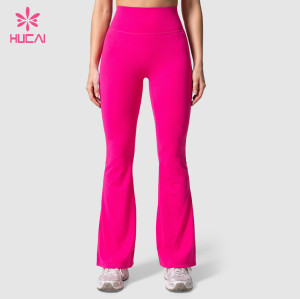 Custom Ultra High Rise Flared Yoga Pants for Private Label Sportswear