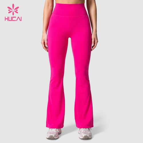 Custom Ultra High Rise Flared Yoga Pants for Private Label Sportswear