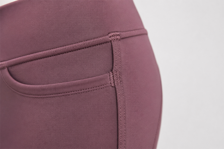 Leggings bartack reinforcement detail