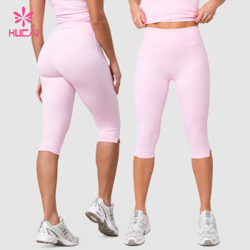 Custom High Waist Calf Length Capri Leggings for Women's Activewear Brands