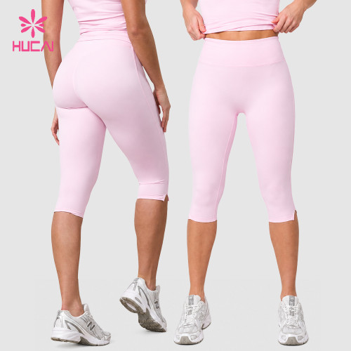Custom High Waist Calf Length Capri Leggings for Women's Activewear Brands