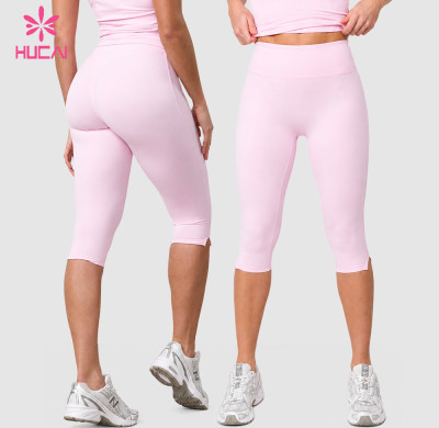 Custom High Waist Calf Length Capri Leggings for Women's Activewear Brands