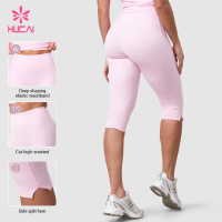 Custom High Waist Calf Length Capri Leggings for Women's Activewear Brands