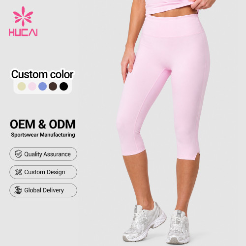 Custom High Waist Calf Length Capri Leggings for Women's Activewear Brands