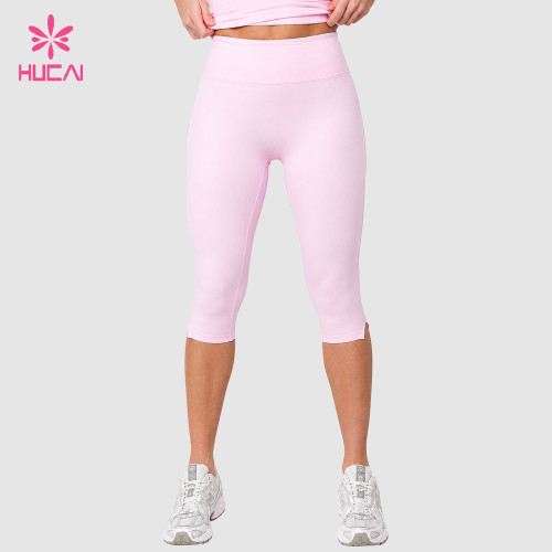 Custom High Waist Calf Length Capri Leggings for Women's Activewear Brands