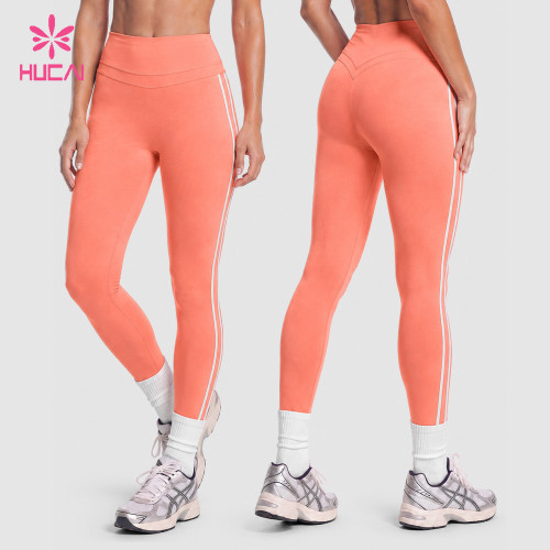 Custom Sculpt Leggings with Retro Side Stripes for Training Brands