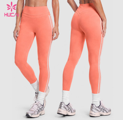 Custom Sculpt Leggings with Retro Side Stripes for Training Brands