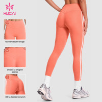 Custom Sculpt Leggings with Retro Side Stripes for Training Brands
