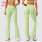 Custom High Rise Flare Leggings with Back Pleat - OEM Wholesale Supply