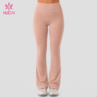 Custom High Rise Flare Leggings with Back Pleat - OEM Wholesale Supply
