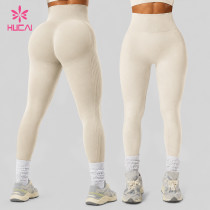 Custom Ribbed Knit High Waist Leggings for Fitness and Lifestyle Brands