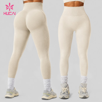 Custom Ribbed Knit High Waist Leggings for Fitness and Lifestyle Brands