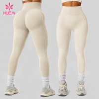 Custom Ribbed Knit High Waist Leggings for Fitness and Lifestyle Brands
