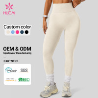 Custom Ribbed Knit High Waist Leggings for Fitness and Lifestyle Brands