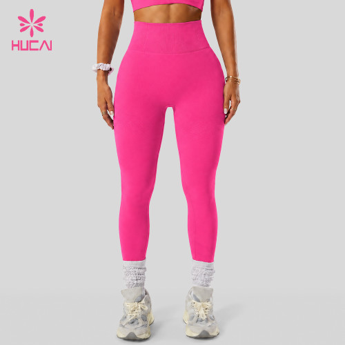 Custom Ribbed Knit High Waist Leggings for Fitness and Lifestyle Brands