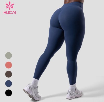Custom High Rise V-Contour Waist Gym Leggings for Private Label Brands