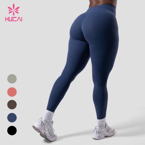 Custom High Rise V-Contour Waist Gym Leggings for Private Label Brands