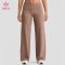 Custom Wide Leg Fold Over Waistband Lounge Leggings - Wholesale Supply